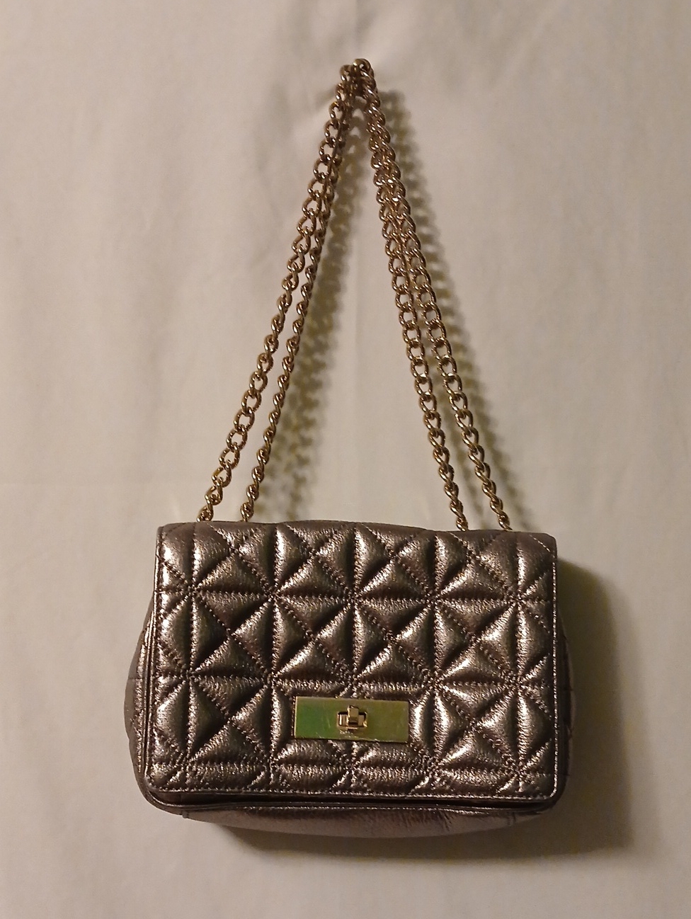 Kate Spade Metallic Quilted Chain Shoulder Bag